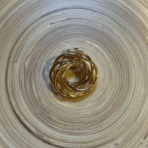 Antique Gold Clip On Brooch from Germany